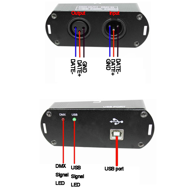 DC5V DMX600 USB-DMX Master Controller, PC Directly Controls DMX Decoder Converter